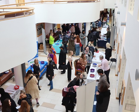Students attend a careers fair